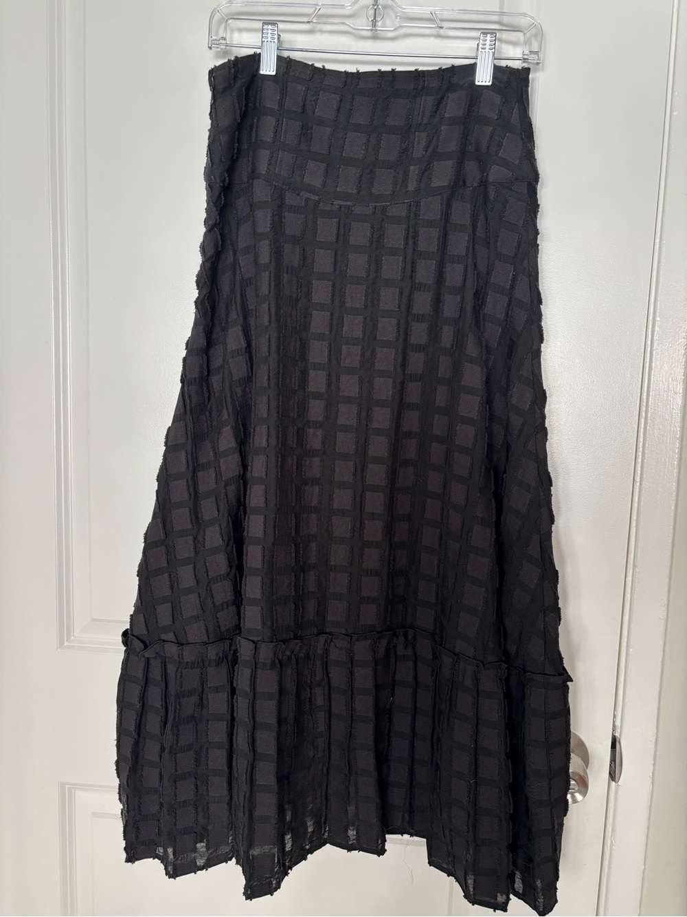 Maeve Black Textured Button-Front Skirt - Picture 2 of 3
